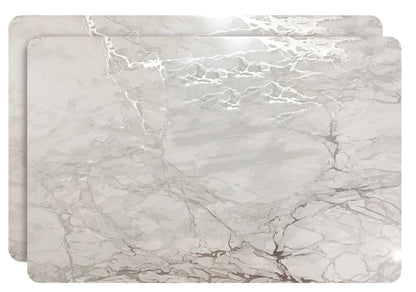 12" X 18" Silver And Gray Abstract Placemats