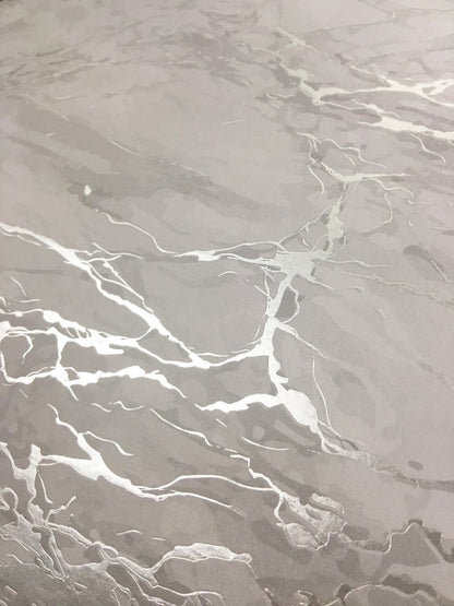 15" X 15" Silver And Gray Abstract Round Placemats