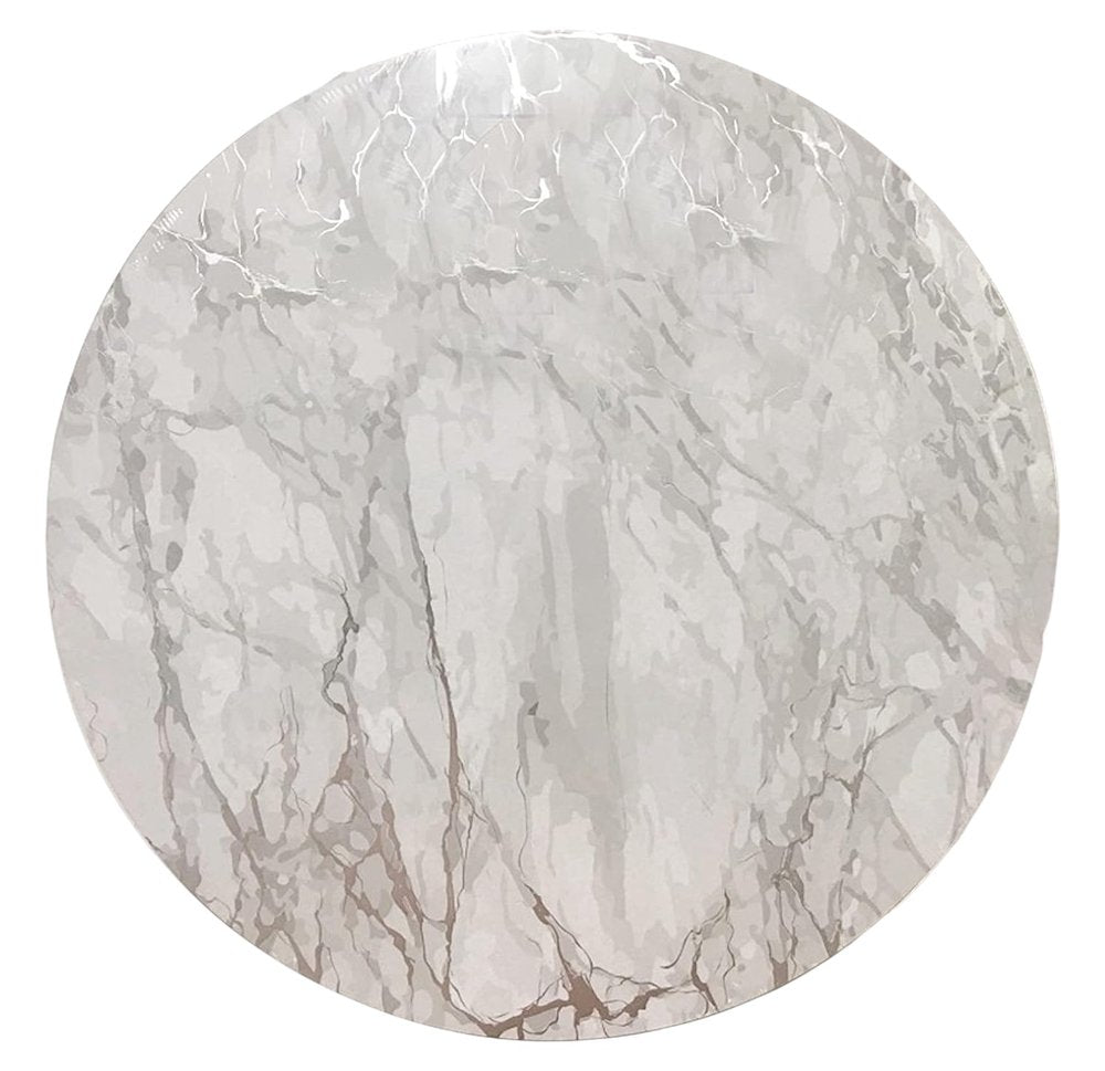 15" X 15" Silver And Gray Abstract Round Placemats