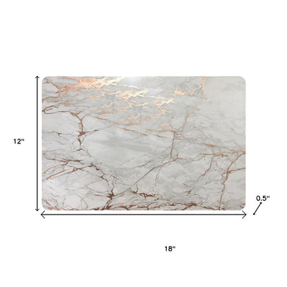 12" X 18" Gold And Silver Abstract Agglomerated cork Placemats