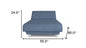 Blue Jeans and Blue Full Adjustable Upholstered Polyester No Bed Frame with Mattress