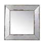 18" Brown Square Metal Framed Antiqued Glass Accent Mirror
