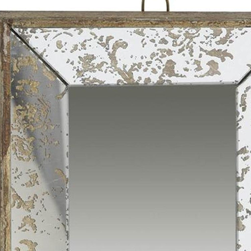 12" Silver Metal Framed Accent Mirror