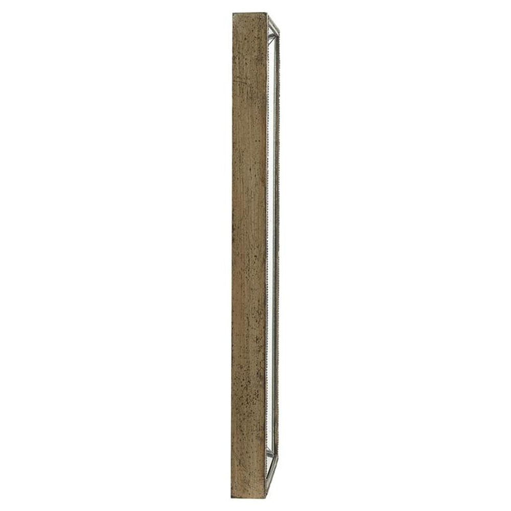 43" Silver Wood Framed Accent Mirror