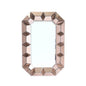 35" Rose Gold Glass Abstract Ornate Framed Accent Mirror