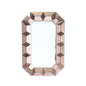 35" Rose Gold Glass Framed Accent Mirror