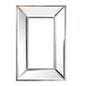 18" Silver Beveled Glass Framed Accent Mirror