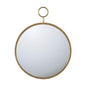 32" Gold Round Iron Framed Accent Mirror