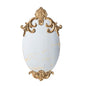 26" Gold Crowned Top Resin Framed Antiqued Glass Accent Mirror