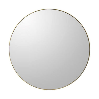 30" Gold Round Wood Framed Accent Mirror