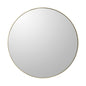 30" Gold Round Wood Framed Accent Mirror