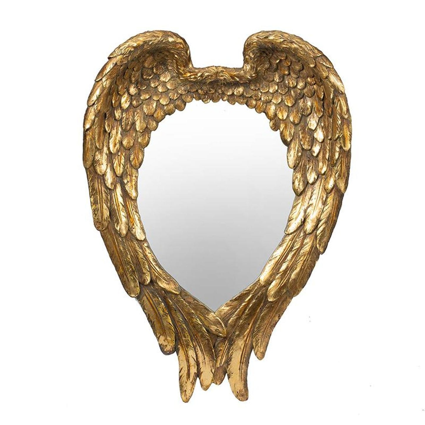 22" Gold Heart Resin Framed Accent Mirror