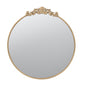 39" Gold Crowned Top Iron Framed Accent Mirror