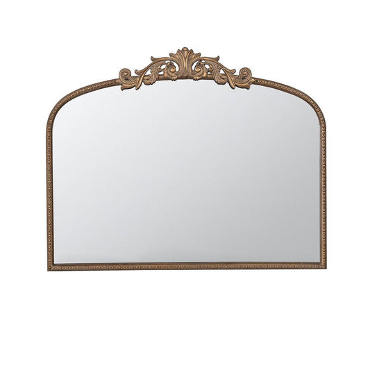 31" Gold Arch Iron Framed Accent Mirror