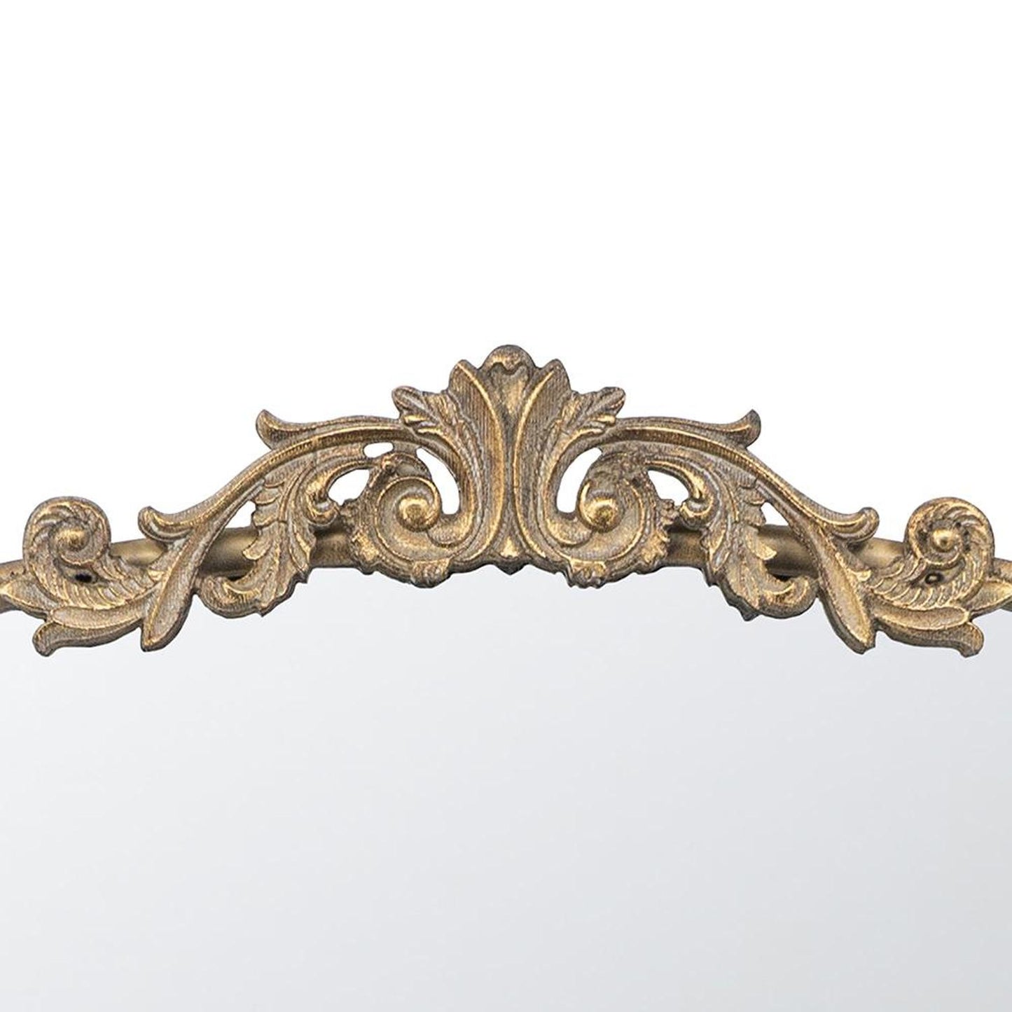 36" Gold Arch Iron Framed Accent Mirror