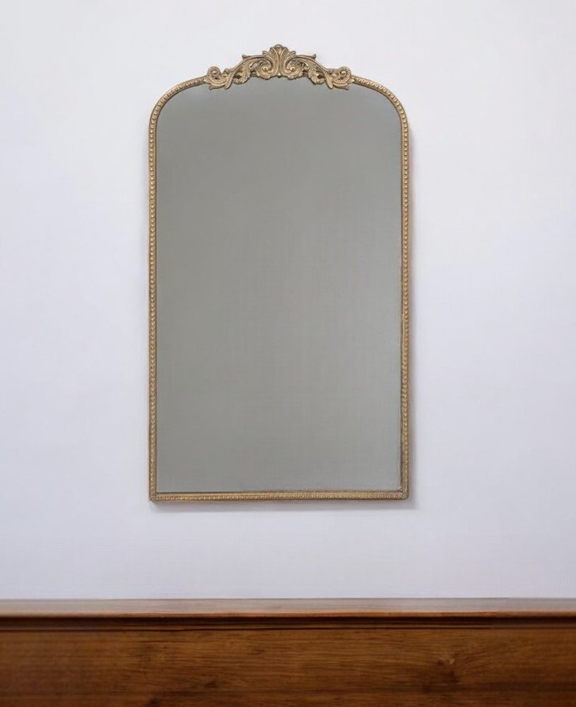 42" Gold Arch Iron Framed Accent Mirror