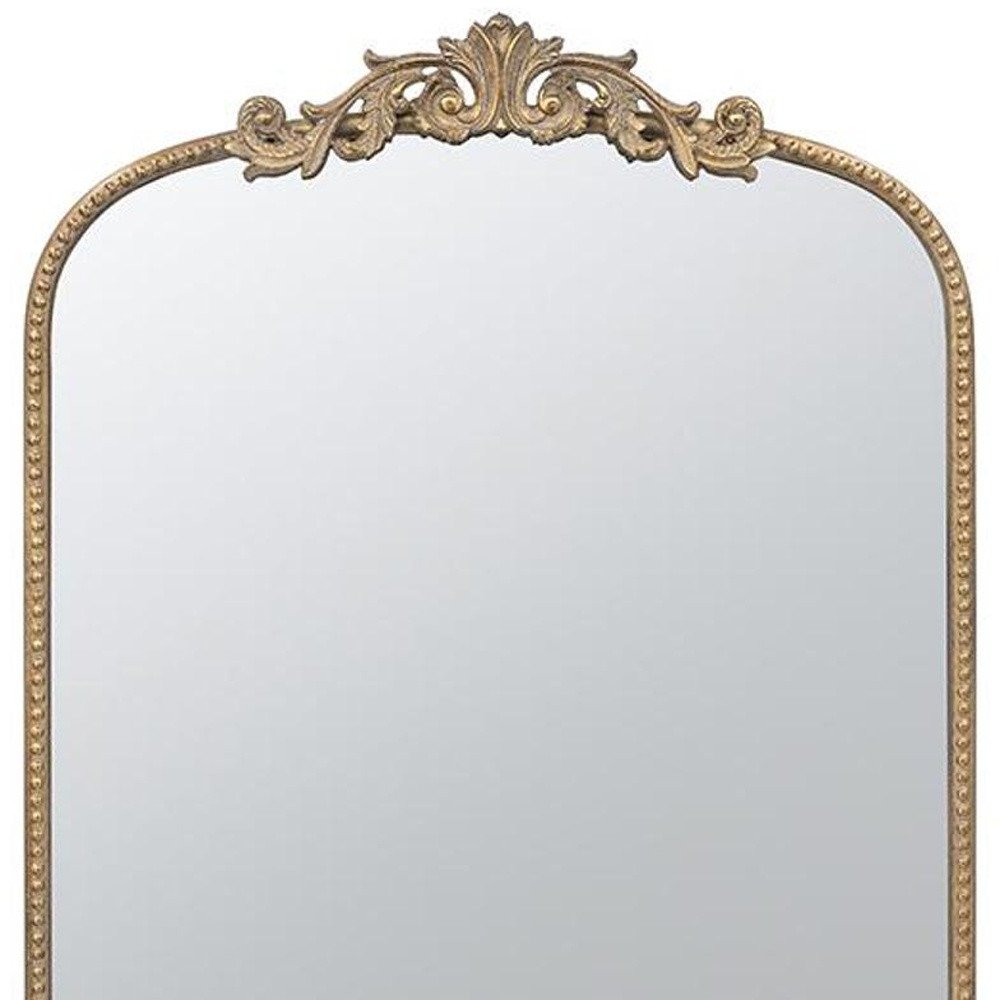42" Gold Arch Iron Framed Accent Mirror