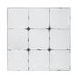 36" Black Square Iron Framed Antiqued Glass Accent Mirror