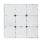 36" Black Square Iron Framed Antiqued Glass Accent Mirror