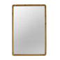 35" Brown Solid Wood Framed Accent Mirror