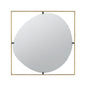 32" Gold Square Iron Framed Accent Mirror