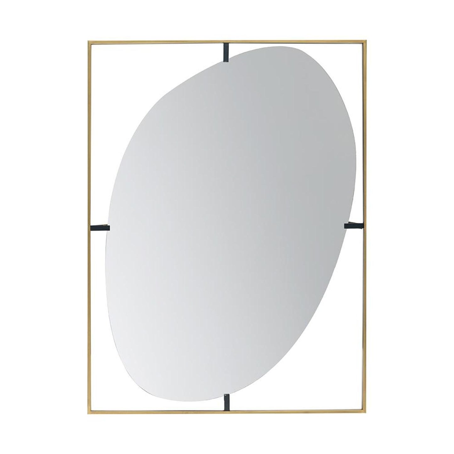 40" Gold Iron Framed Accent Mirror