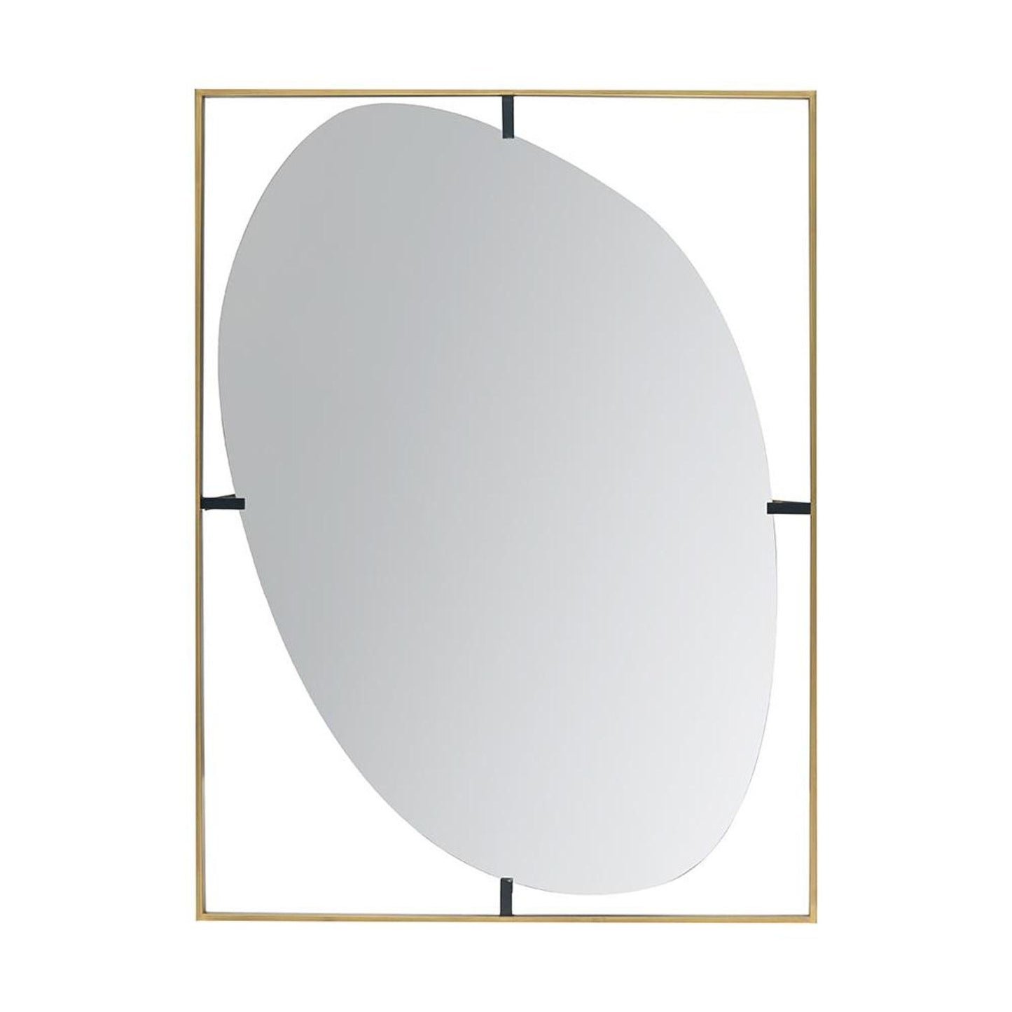 40" Gold Iron Framed Accent Mirror