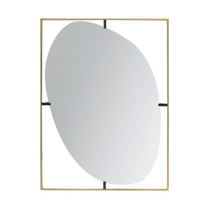 40" Gold Iron Framed Accent Mirror