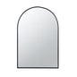 36" Black Arch Metal Framed Accent Mirror