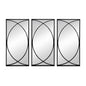 Set of Three Black Iron Framed Accent Mirror