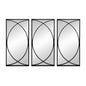 Set of Three Black Iron Framed Accent Mirror