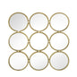 27" Gold Square Iron Framed Accent Mirror