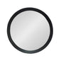 20" Black Round Wood Framed Accent Mirror