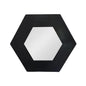 19" Black Hexagon Wood Framed Accent Mirror