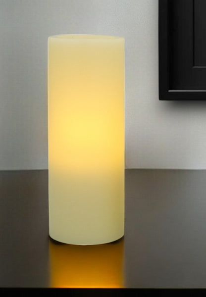 8" Ivory Flameless Pillar Candle