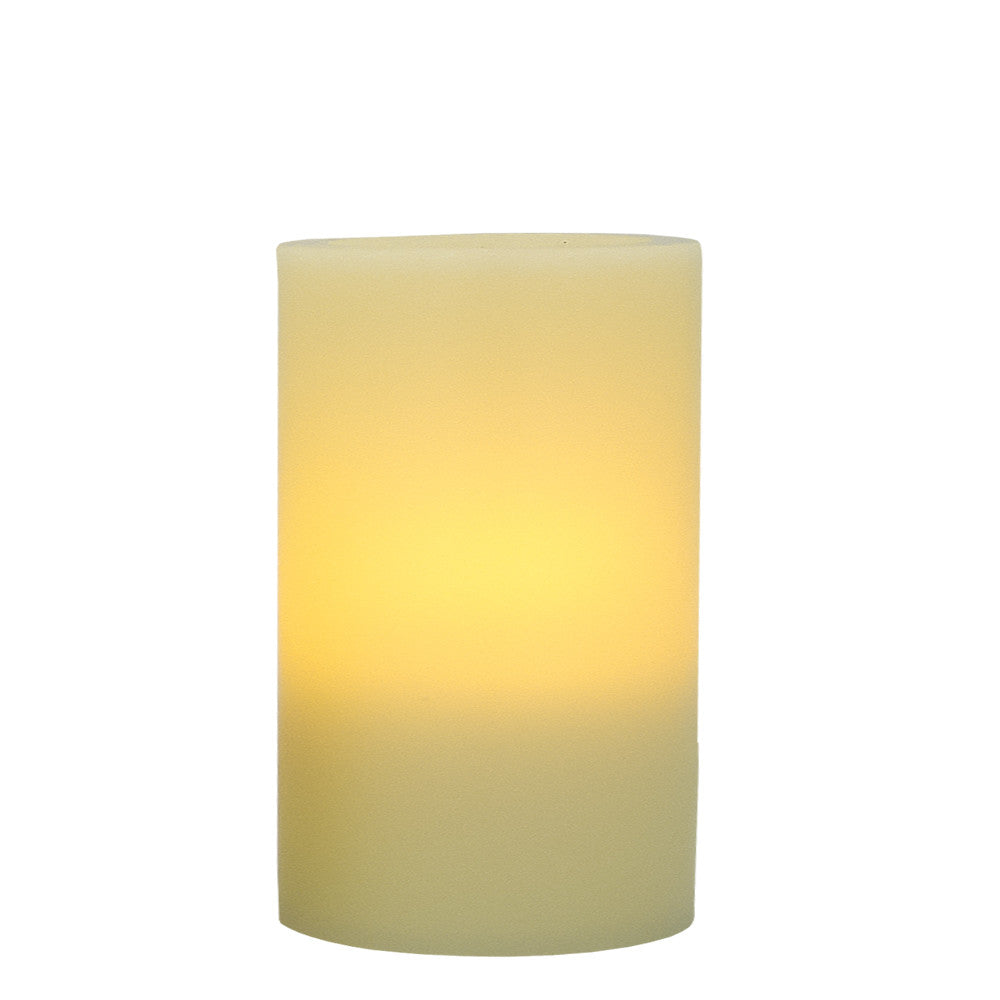 6" Ivory Flameless Pillar Candle