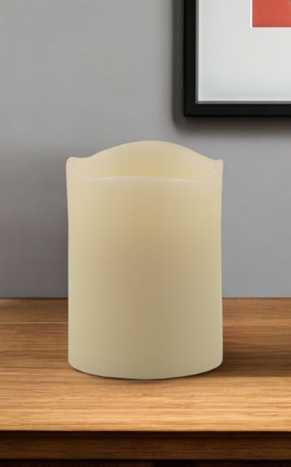 4" Ivory Flameless Pillar Candle