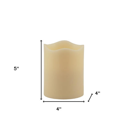 5" Ivory Flameless Pillar Candle