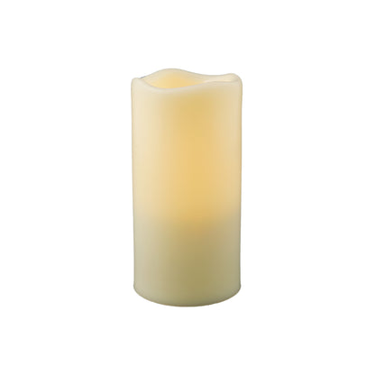 6" Ivory Flameless Indoor Outdoor Pillar Candle