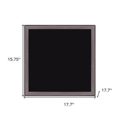 18" Black Square Glass Outdoor Side Table