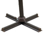 15" Tan Polyester Square Tilt Cantilever Patio Umbrella with Stand