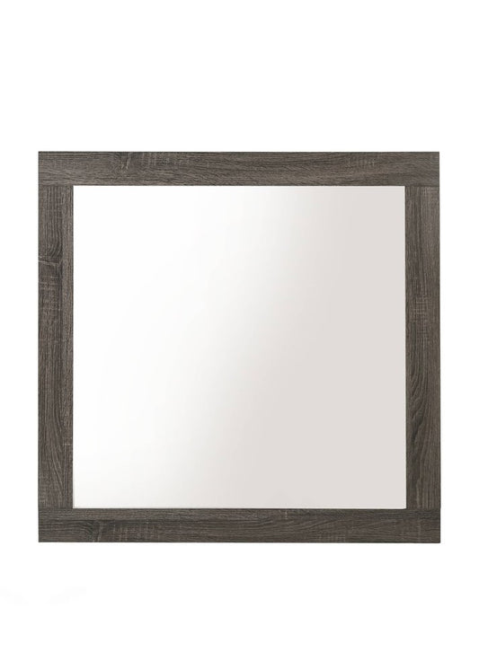 35" Square Wood Framed Mounted Dresser Mirror