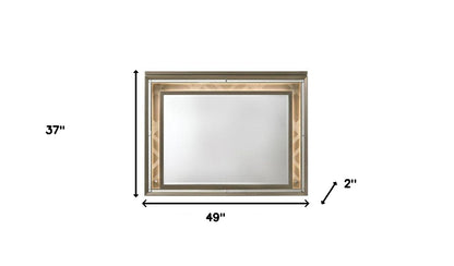 37" LED & Dark Champagne Lighted Dresser Mirror