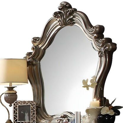 47" Crowned Top Wood Framed Mounted Dresser Mirror