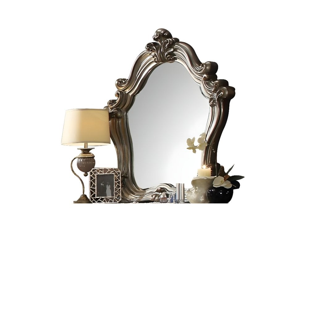47" Crowned Top Wood Framed Mounted Dresser Mirror