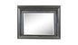 39" Gunmetal Lighted Wood Framed Mounted Dresser Mirror