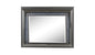 39" Gunmetal Lighted Wood Framed Mounted Dresser Mirror