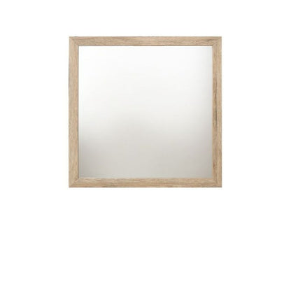40" Natural Square Wood Framed Accent Mirror