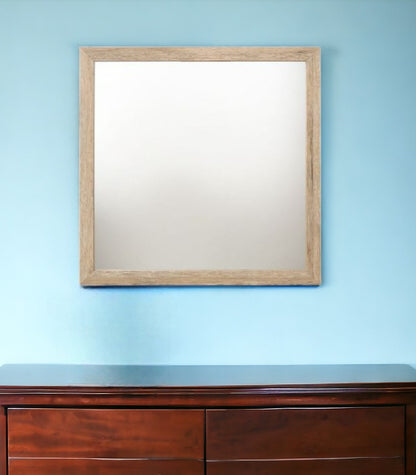 40" Natural Square Dresser Mirror