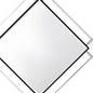 45" Gray And Black Abstract Metal Framed Accent Mirror